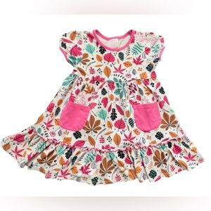 Stichy Fish Floral Print Dress with pockets.  Size 5.